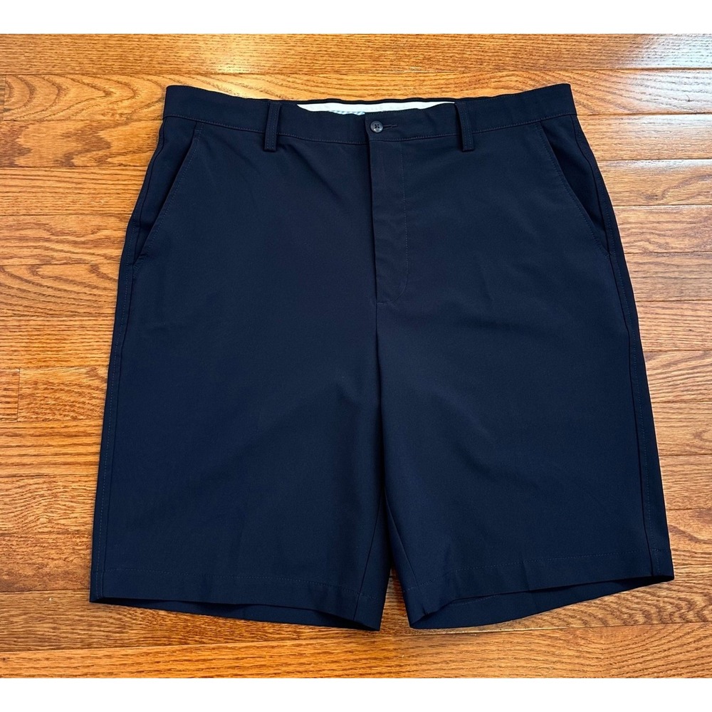 FootJoy Performance Golf Shorts‎ Chino Mens 38 Blue Flat Front Polyester Spandex